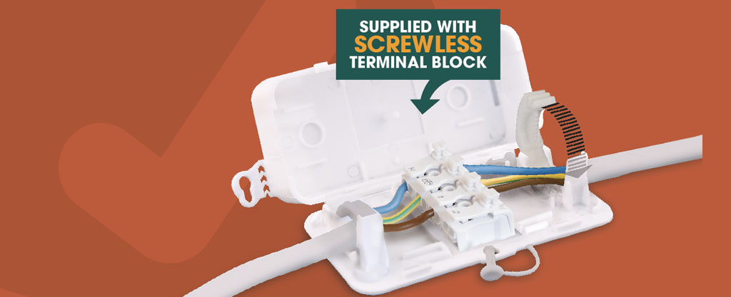 Tool-less in-line junction box